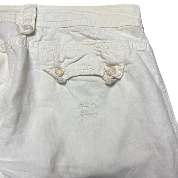 Vintage Y2K Diesel Ivory Low Rise Linen Pants Size 33 - Picture 5 of 10